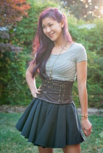 Emily showing off our Steampunk Corset Belt