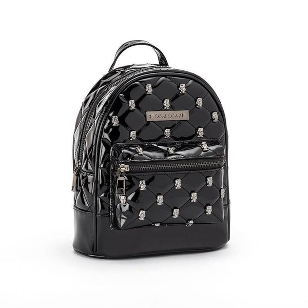 Black Frankenstein Head Studded Backpack Purse